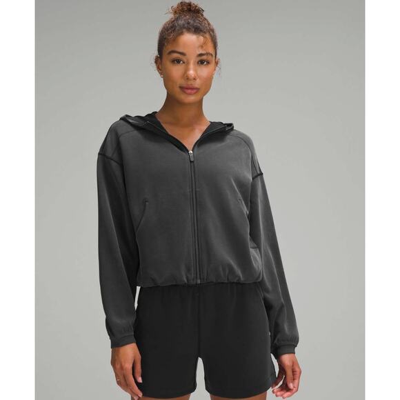 Lululemon Softstreme Full-Zip Hoodie Black Size 2 EUC - Picture 1 of 9